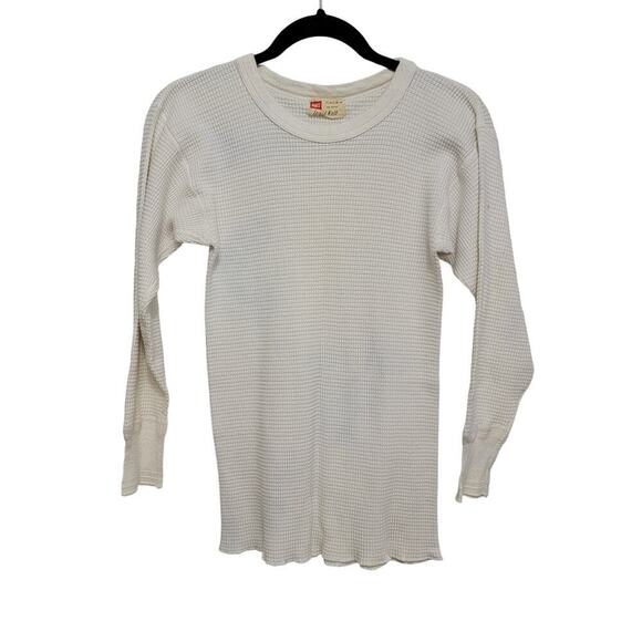 VTG Hanes Insul-knit Waffle Knit Long Underwear Top - Picture 1 of 9
